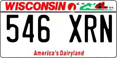 WI license plate 546XRN
