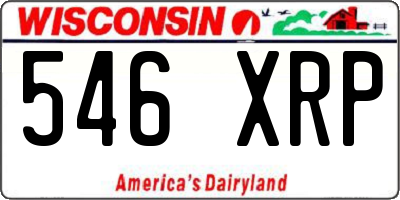 WI license plate 546XRP