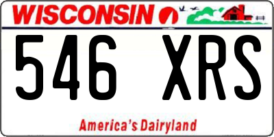 WI license plate 546XRS