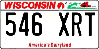 WI license plate 546XRT