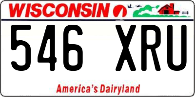 WI license plate 546XRU