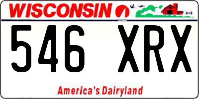 WI license plate 546XRX