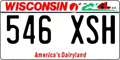 WI license plate 546XSH