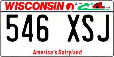 WI license plate 546XSJ