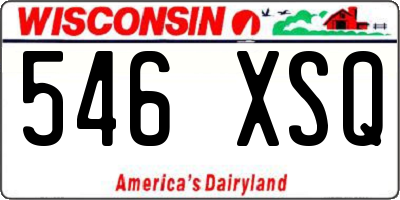 WI license plate 546XSQ