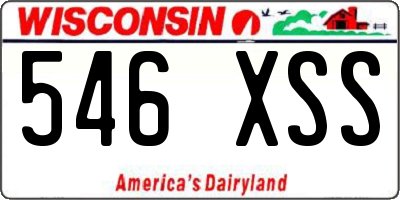 WI license plate 546XSS