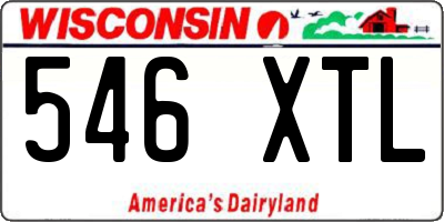 WI license plate 546XTL