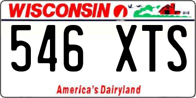 WI license plate 546XTS