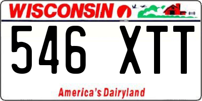 WI license plate 546XTT