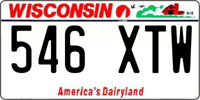 WI license plate 546XTW
