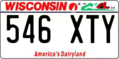 WI license plate 546XTY