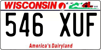 WI license plate 546XUF