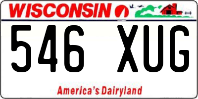 WI license plate 546XUG