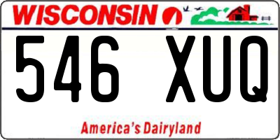 WI license plate 546XUQ