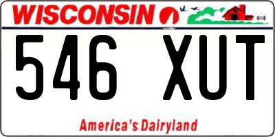 WI license plate 546XUT