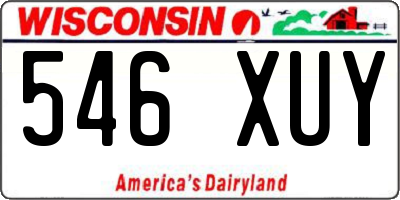 WI license plate 546XUY