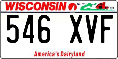 WI license plate 546XVF
