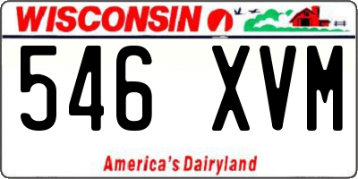 WI license plate 546XVM