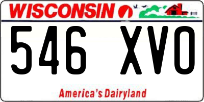 WI license plate 546XVO