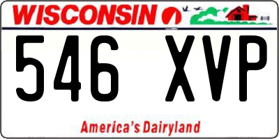WI license plate 546XVP