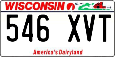 WI license plate 546XVT