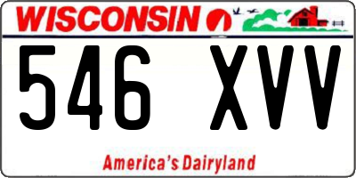 WI license plate 546XVV