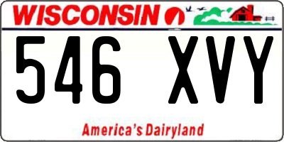 WI license plate 546XVY