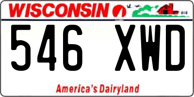 WI license plate 546XWD