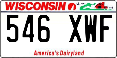 WI license plate 546XWF