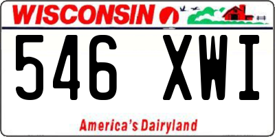 WI license plate 546XWI