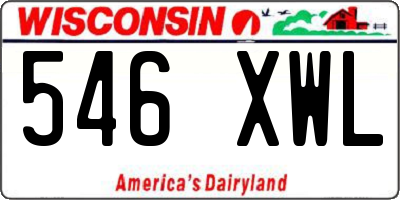 WI license plate 546XWL