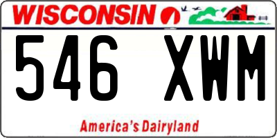 WI license plate 546XWM