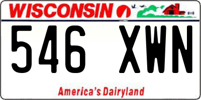 WI license plate 546XWN