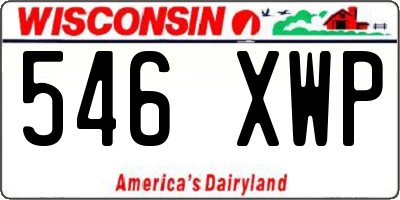 WI license plate 546XWP