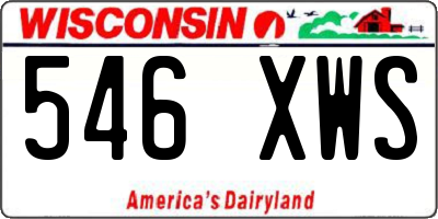 WI license plate 546XWS