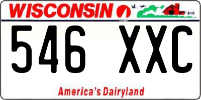 WI license plate 546XXC