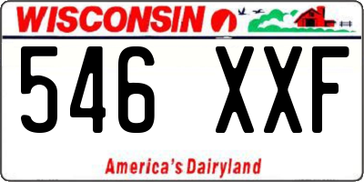 WI license plate 546XXF