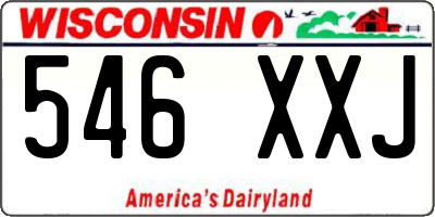 WI license plate 546XXJ
