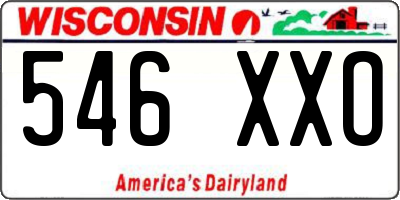 WI license plate 546XXO