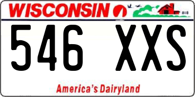 WI license plate 546XXS