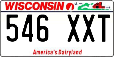 WI license plate 546XXT