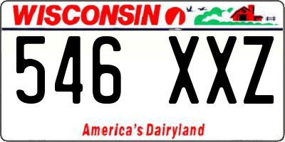 WI license plate 546XXZ