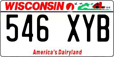WI license plate 546XYB