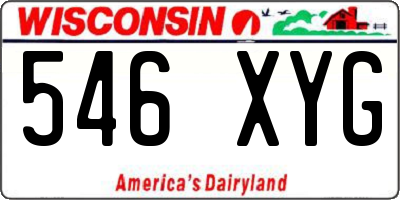 WI license plate 546XYG