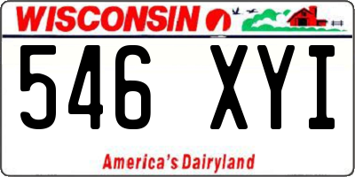 WI license plate 546XYI