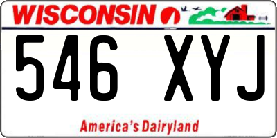 WI license plate 546XYJ