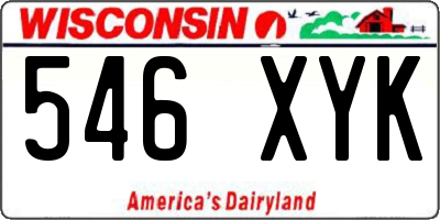 WI license plate 546XYK