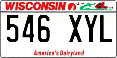 WI license plate 546XYL