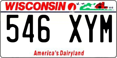 WI license plate 546XYM