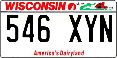 WI license plate 546XYN